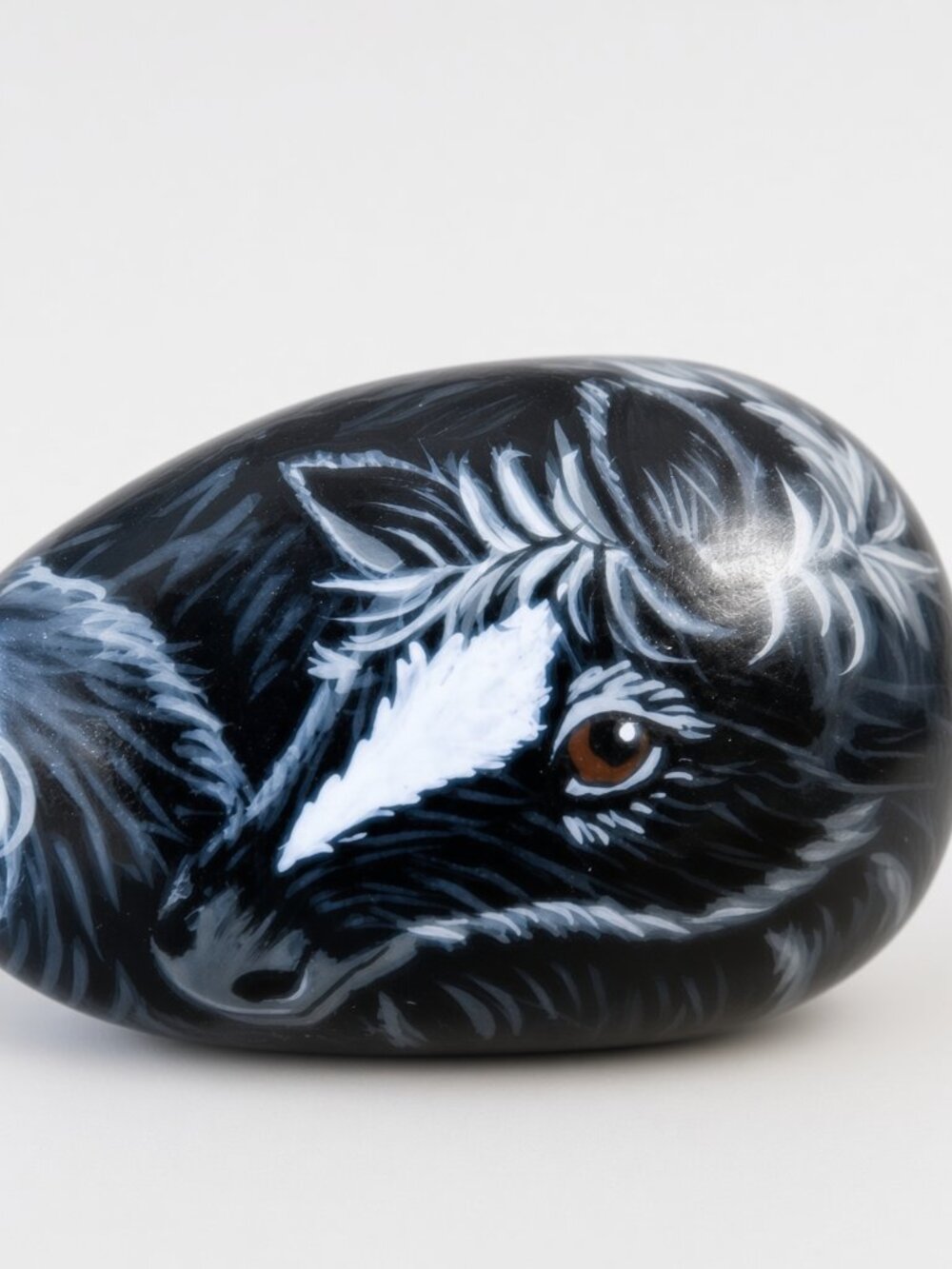 G.O. Hand Painted Horse Stone Paperweight Western Cowgirl Rustic Farmhouse Decor